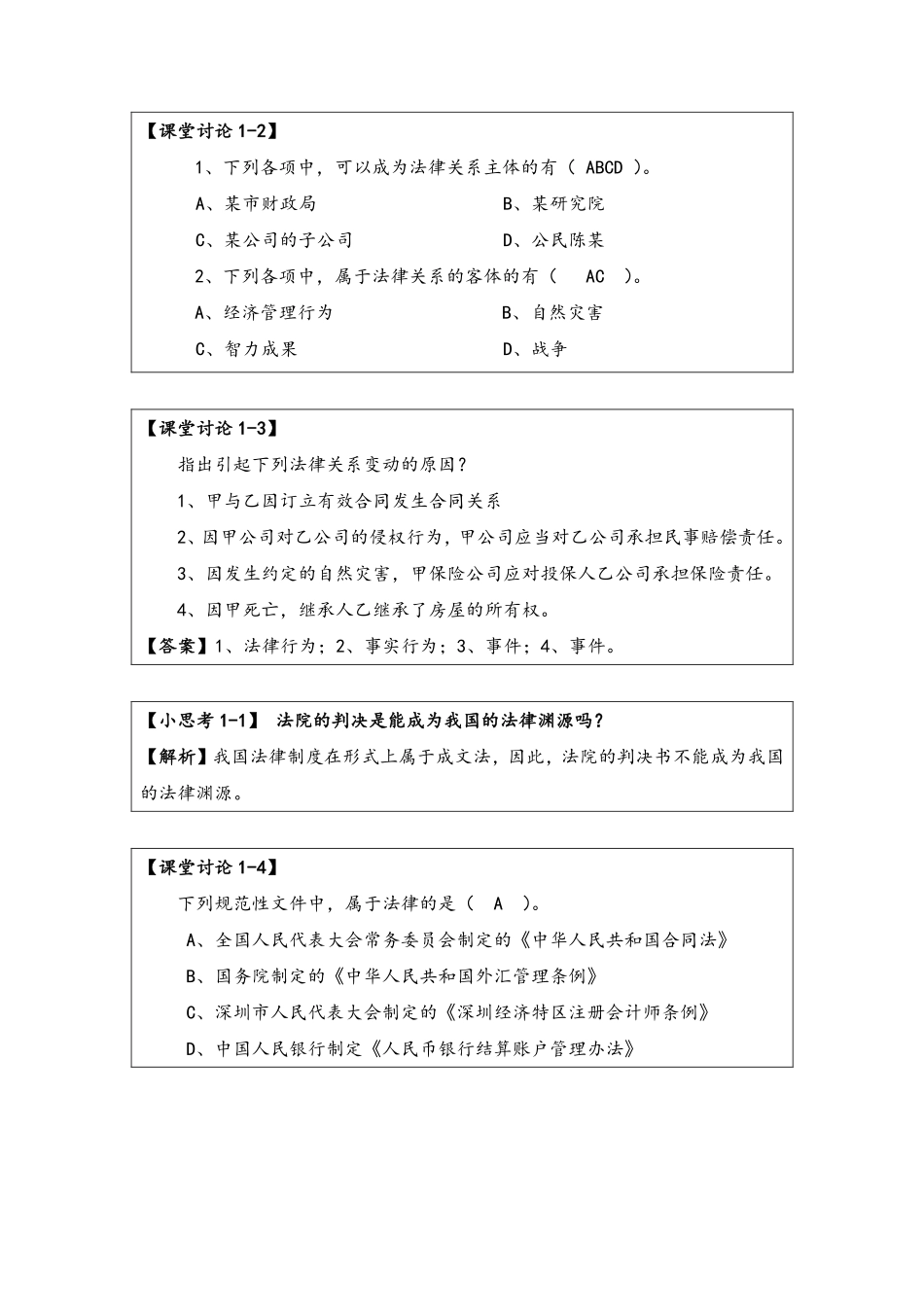 1-答案-项目一经济法律概述.pdf_第2页