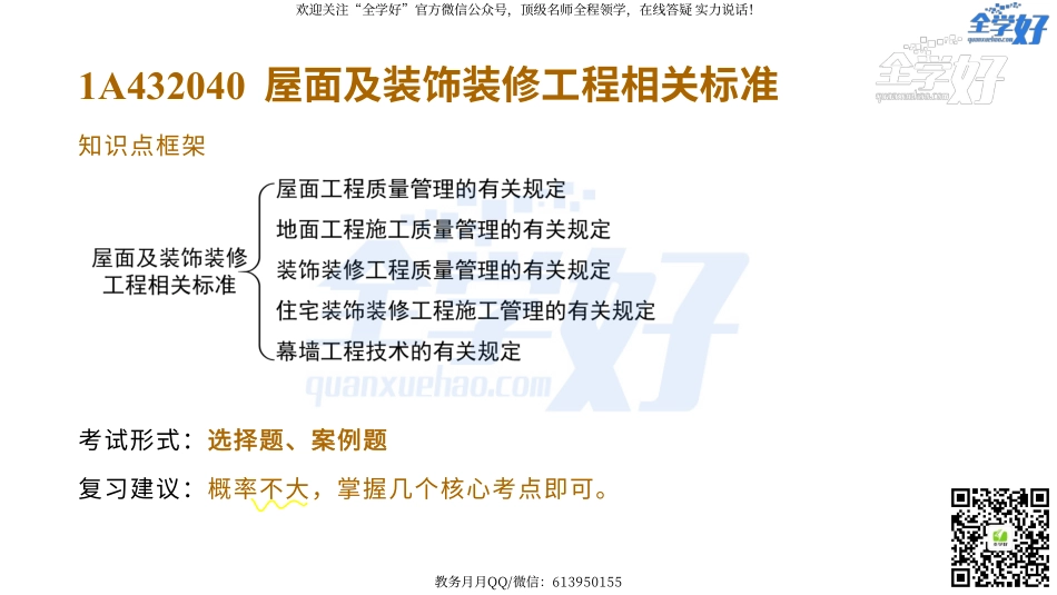2022年一建建筑实务精讲课程--24---1A432040 屋面及装饰装修工程相关标准.pdf_第2页