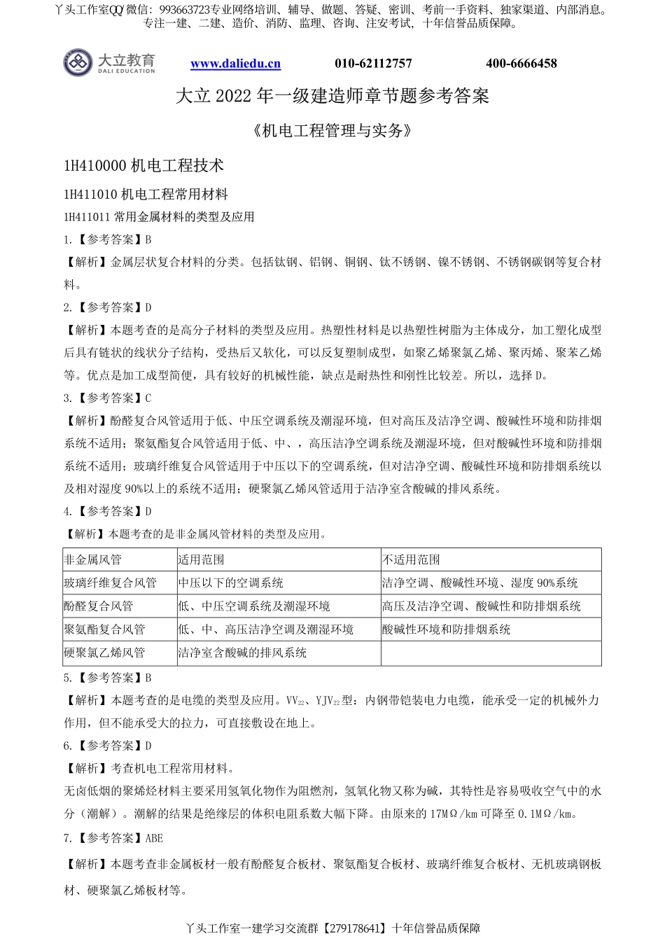 2022一建《机电》章节题参考答案.pdf_第1页