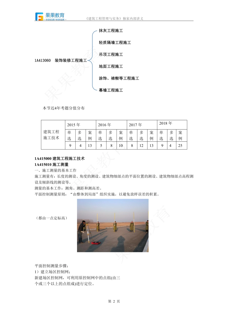 《建筑实务》－精讲精练－第11讲－施工测量.pdf_第2页