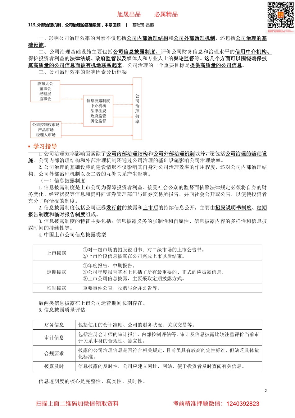 A115_外部治理机制公司治理的基础设施本章回顾.pdf_第2页