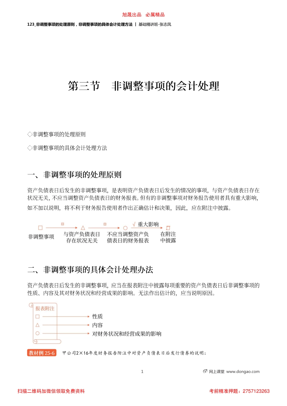 A123_非调整事项的处理原则非调整事项的具体会计处理方法.pdf_第1页