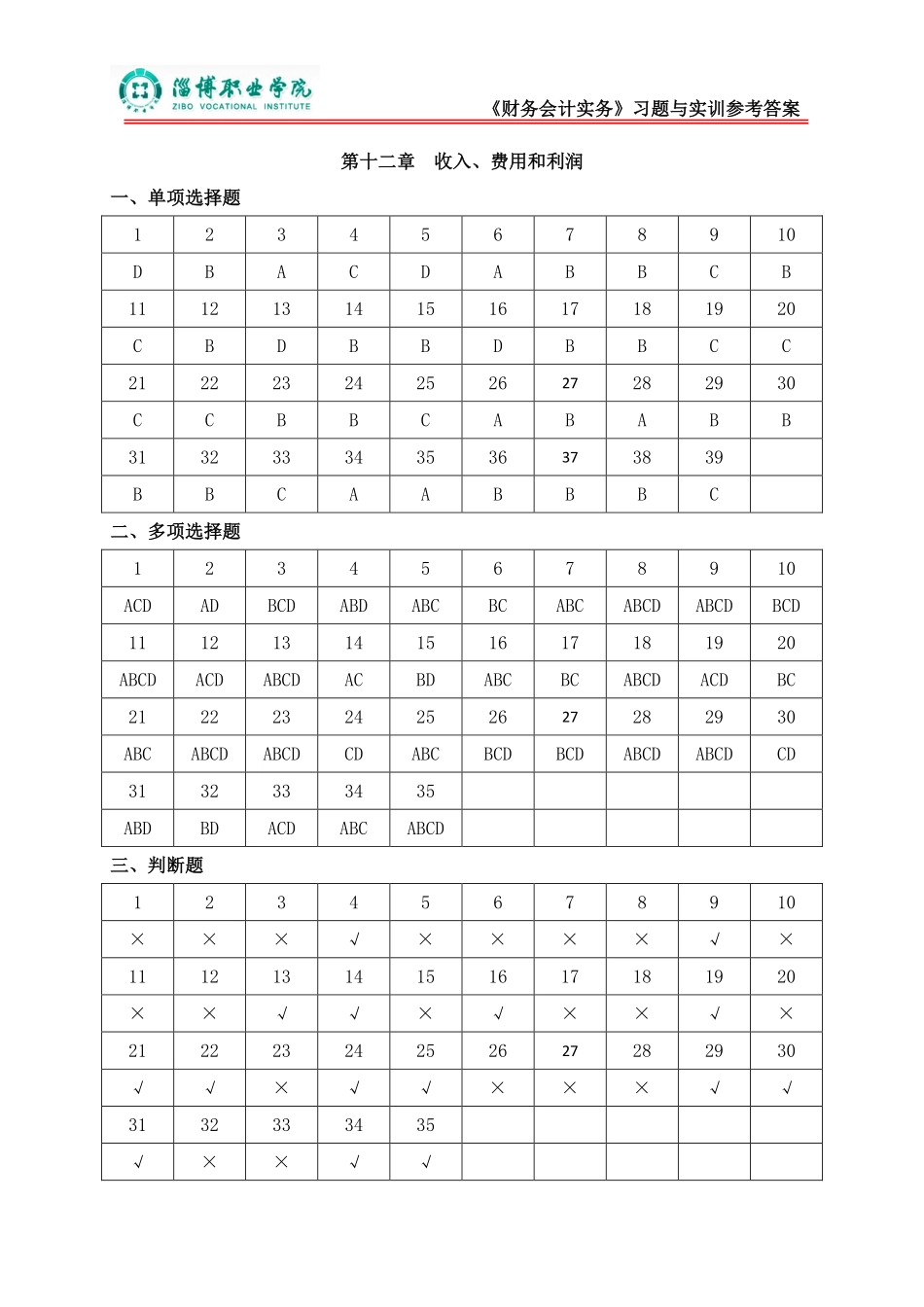12第十二章收入、费用和利润（答案）.pdf_第1页