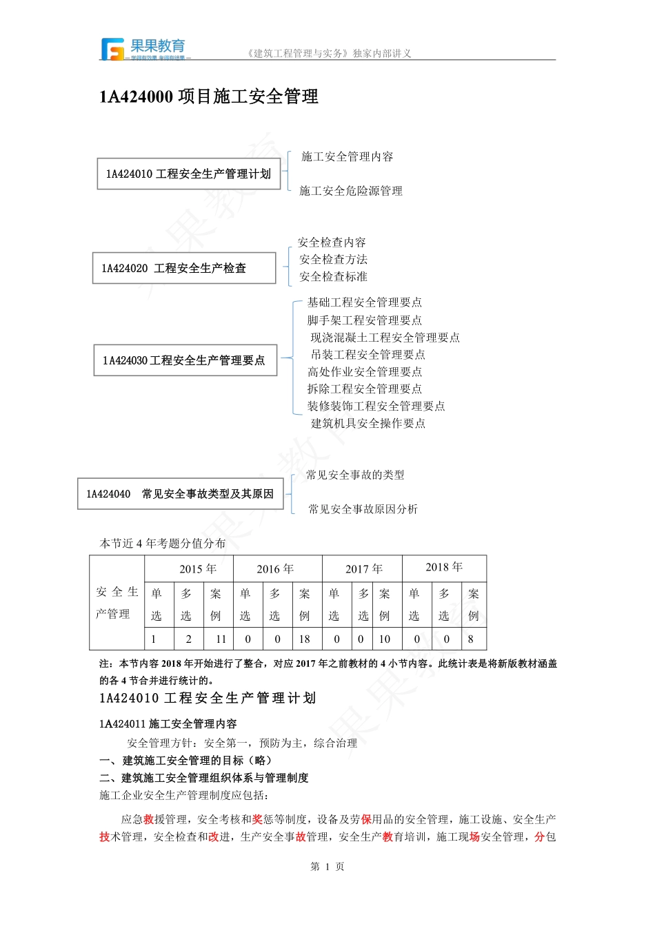 《建筑实务》－精讲精练－第32讲－工程安全生产管理计划.pdf_第1页