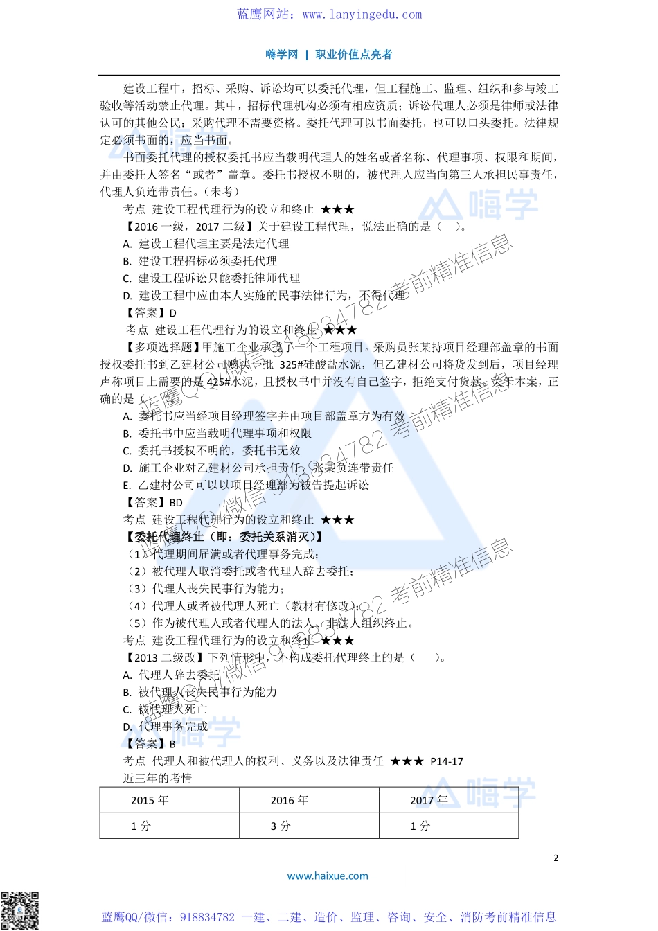 陈印 一级建造师 建设工程法规及相关知识 精讲通关 1Z301000 （3）建设工程代理制度.pdf_第2页