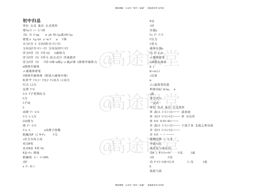 初中物理基础知识（知识点）合集.pdf_第1页