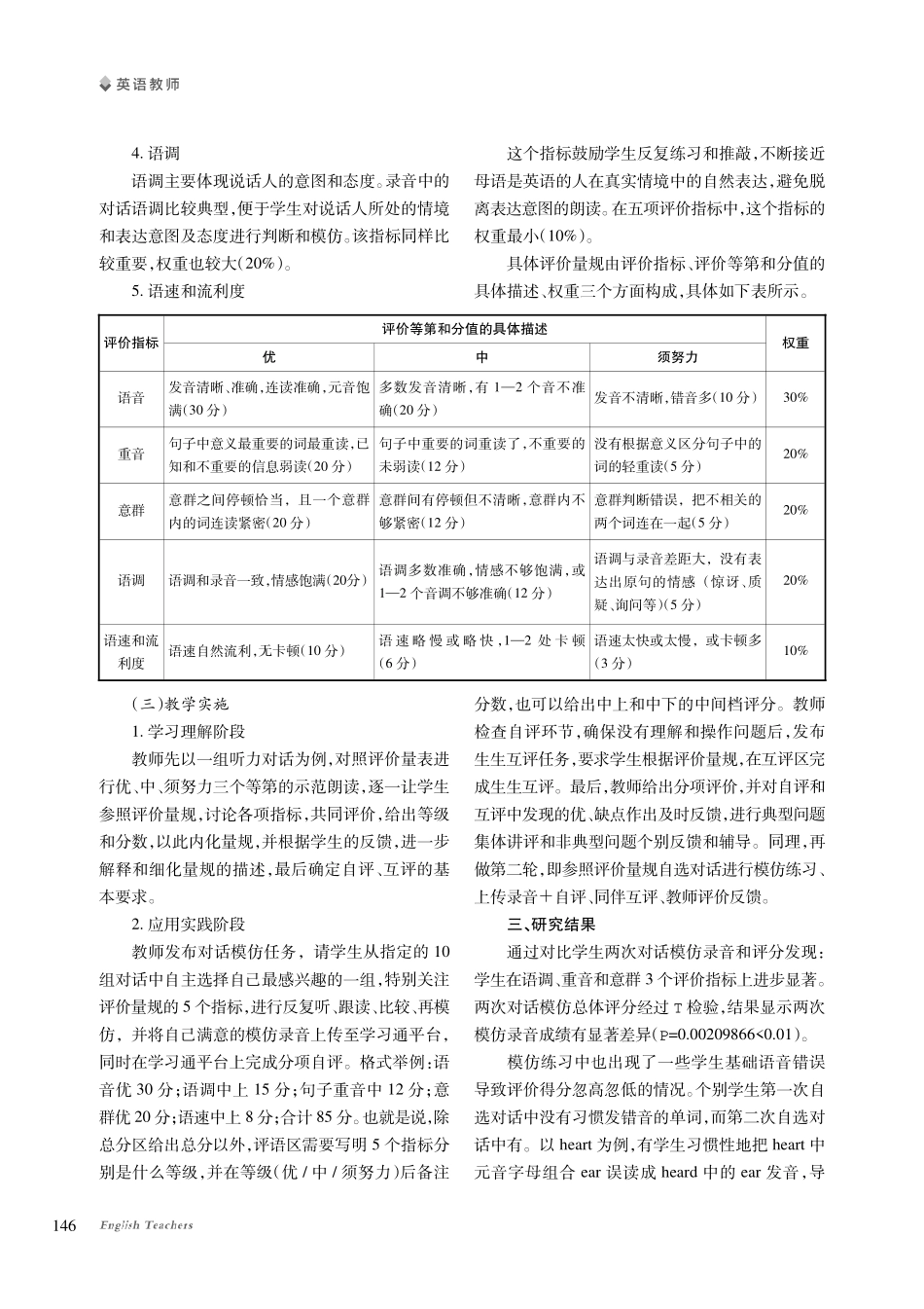 基于评价量规的英语语音教学实证研究.pdf_第3页