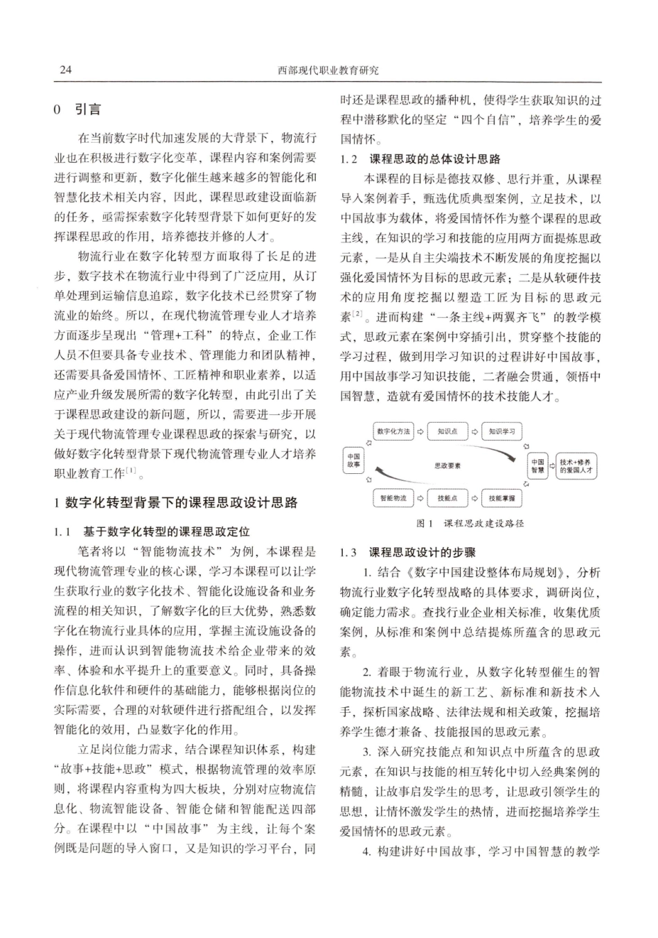 基于数字化转型的现代物流管理课程思政建设探析——以智能物流技术课程为例.pdf_第2页