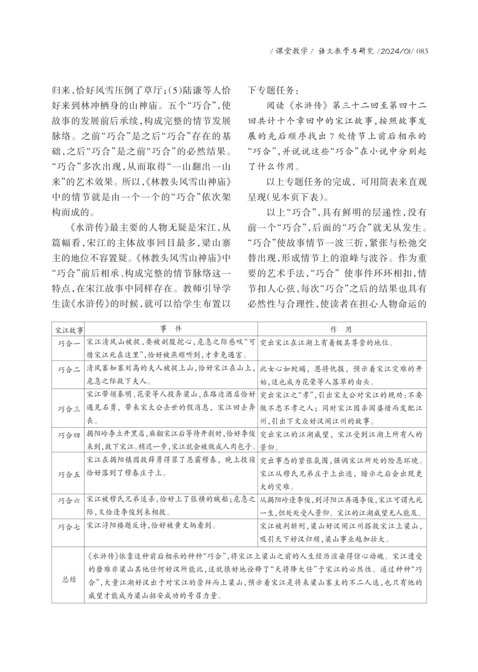 基于文本特征的整本书深度阅读策略探究——以《林教头风雪山神庙》中的“巧合”拓展为例.pdf_第3页