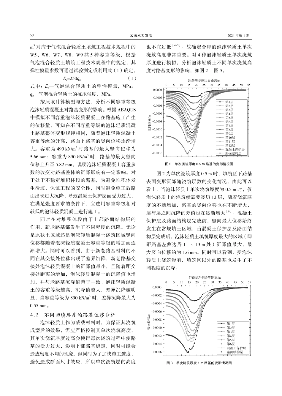 泡沫轻质混凝土路基变形规律分析.pdf_第3页