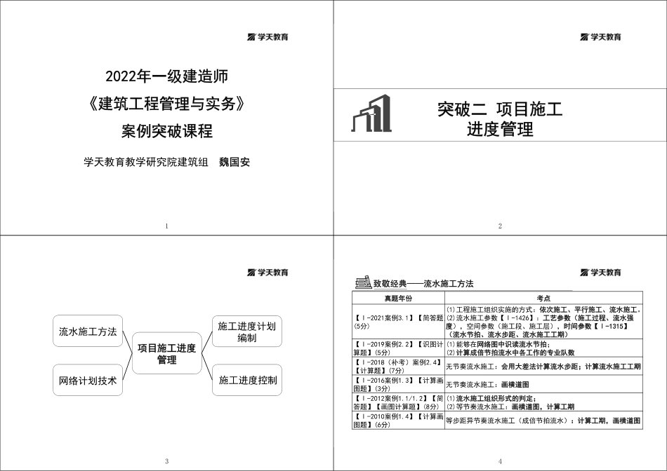 04.2022-XT-一建《建筑》突破二项目施工进度管理-黑白版1打4.pdf_第1页