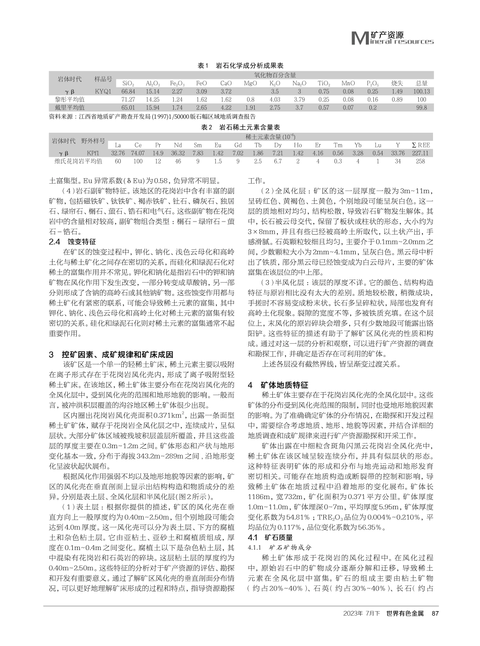 江西省安远县古田矿床地质特征及成因.pdf_第2页