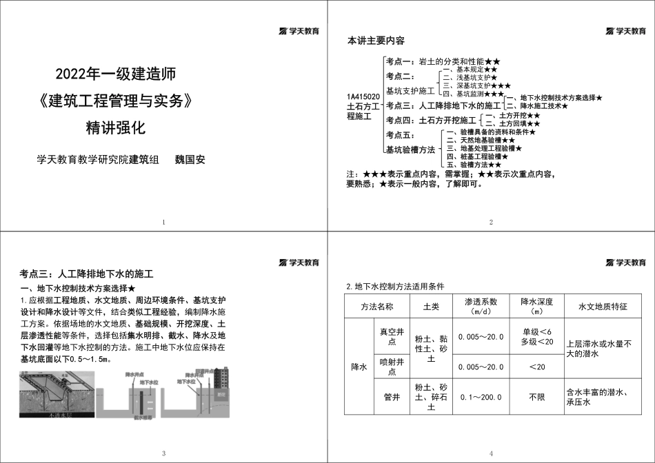 第13讲1A415020土石方工程施工（下）-黑白打印版.pdf_第1页