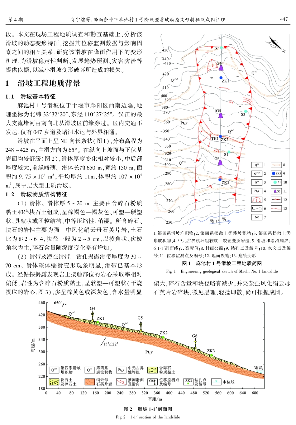 降雨条件下麻池村1号阶跃型滑坡动态变形特征及成因机理.pdf_第2页