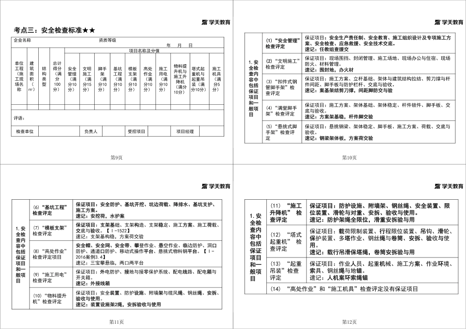 第41讲1A424020工程安全生产检查-黑白打印版.pdf_第3页