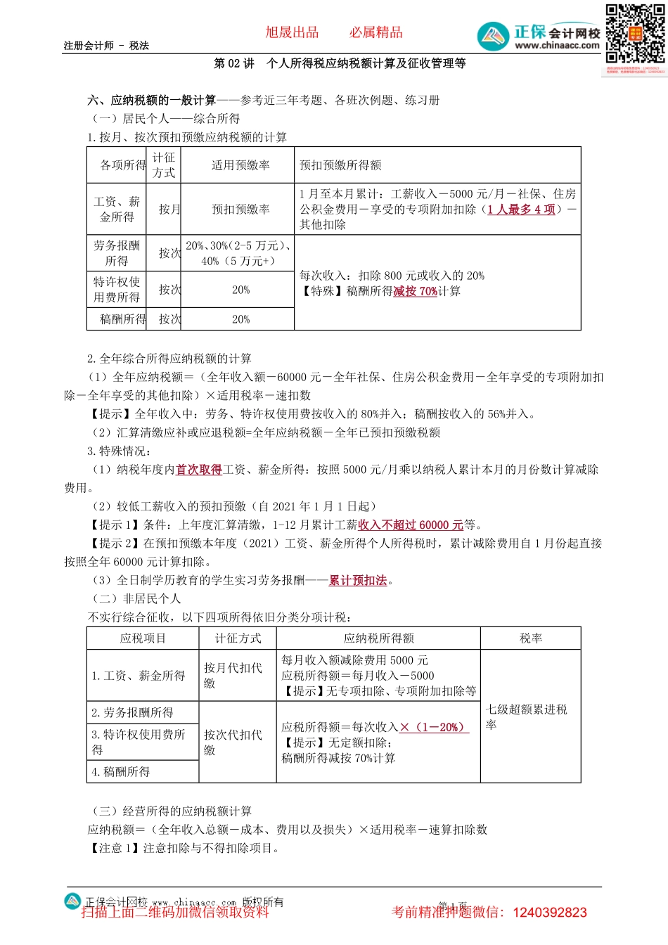 第0502讲　个人所得税应纳税额计算及征收管理等-_create.pdf_第1页