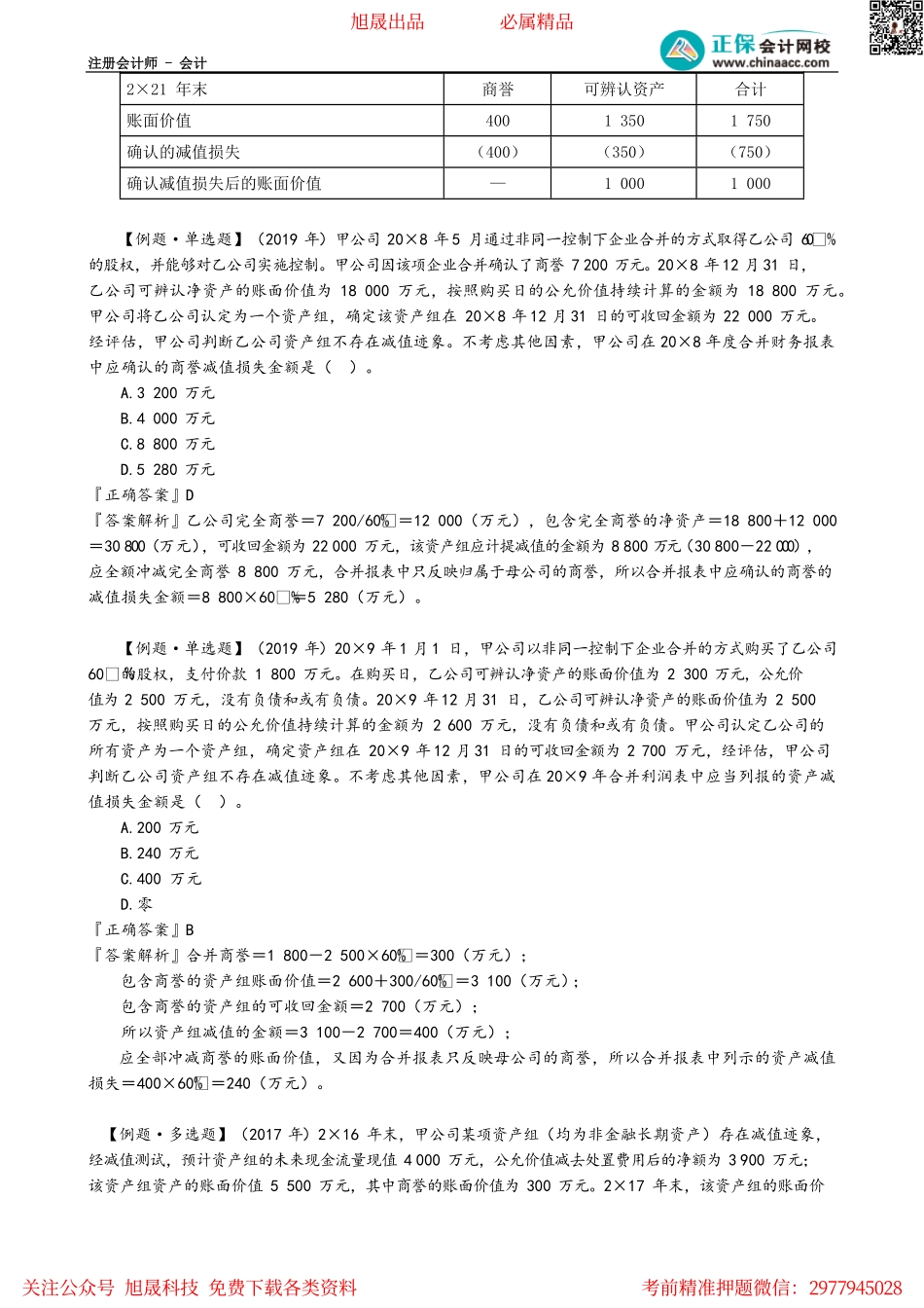 第0702讲　商誉减值测试与处理.pdf_第2页