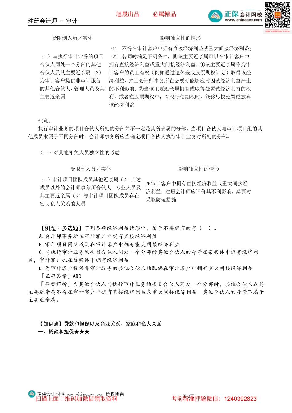 第2302第02讲　审计业务对立性的要求——经济利益、贷款和担保以及商业关系、家庭和私人关系_Password_Removed(1).pdf_第2页