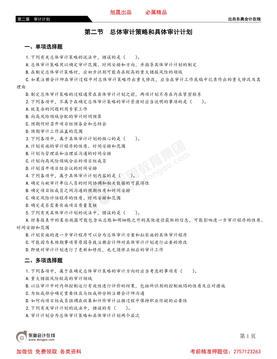 第二节 总体审计策略和具体审计计划.pdf_第1页