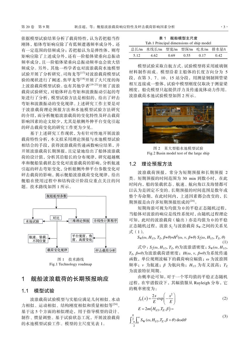 舰船波浪载荷响应特性及砰击载荷影响因素分析.pdf_第3页