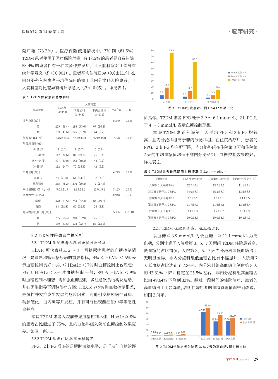 东莞市某医院2型糖尿病住院患者的血糖情况分析.pdf_第2页