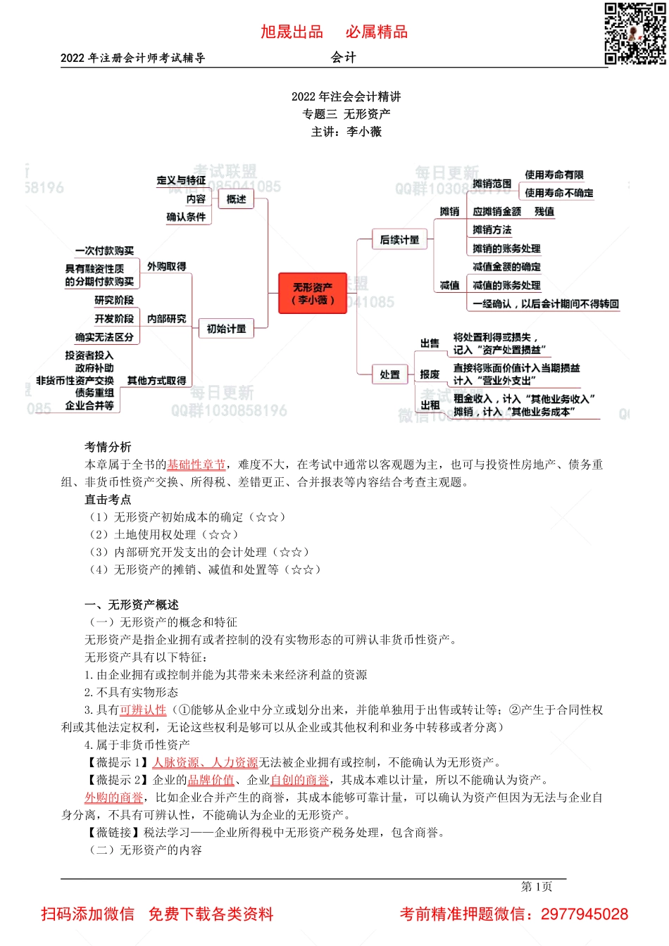 03【基础精讲】－无形资产、投资性房地产的初始确认、后续计量及转换（2022.02.18）.pdf_第1页