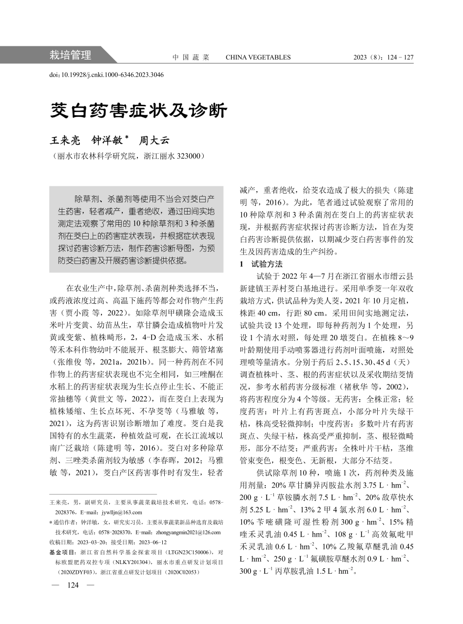 茭白药害症状及诊断.pdf_第1页