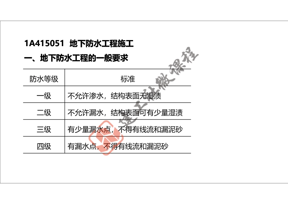 2022年一建《建筑》精讲课程第10节-1A415050防水工程施工-打印版.pdf_第3页