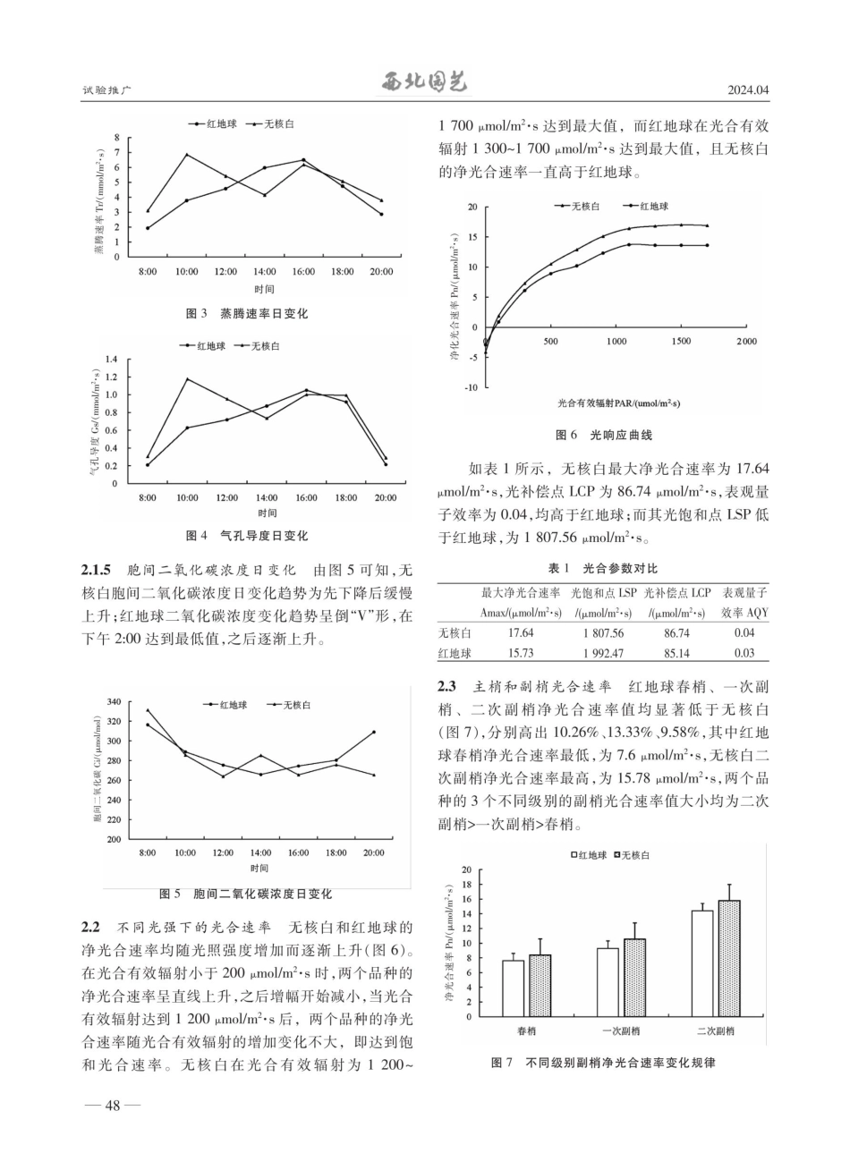 红地球与无核白葡萄光合特性对比研究.pdf_第3页