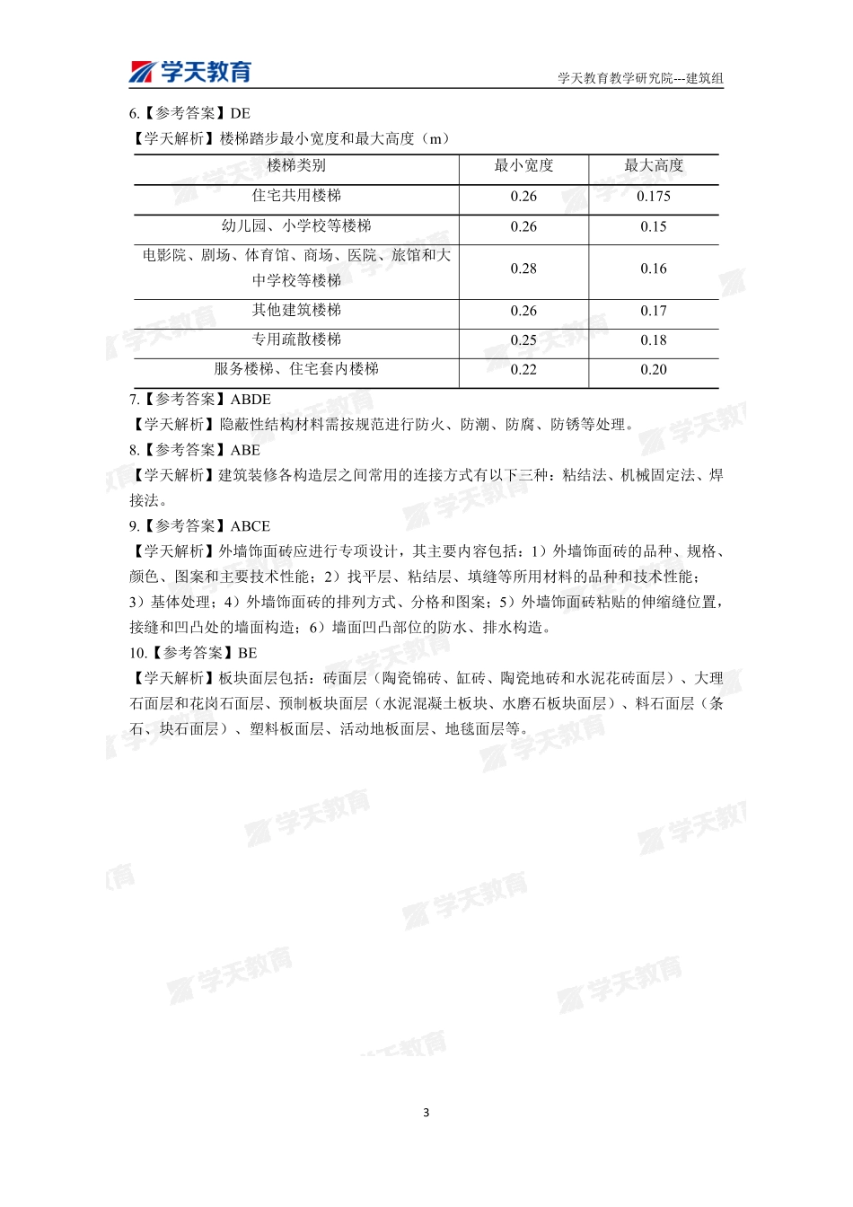 02.2022一建《建筑》习题巩固参考答案（上）.pdf_第3页