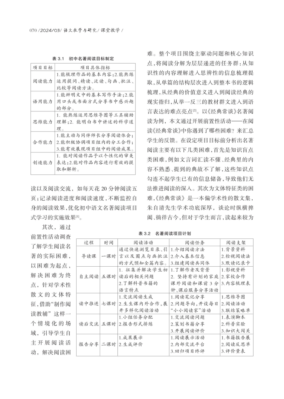 基于项目式学习的初中名著阅读教学策略.pdf_第2页