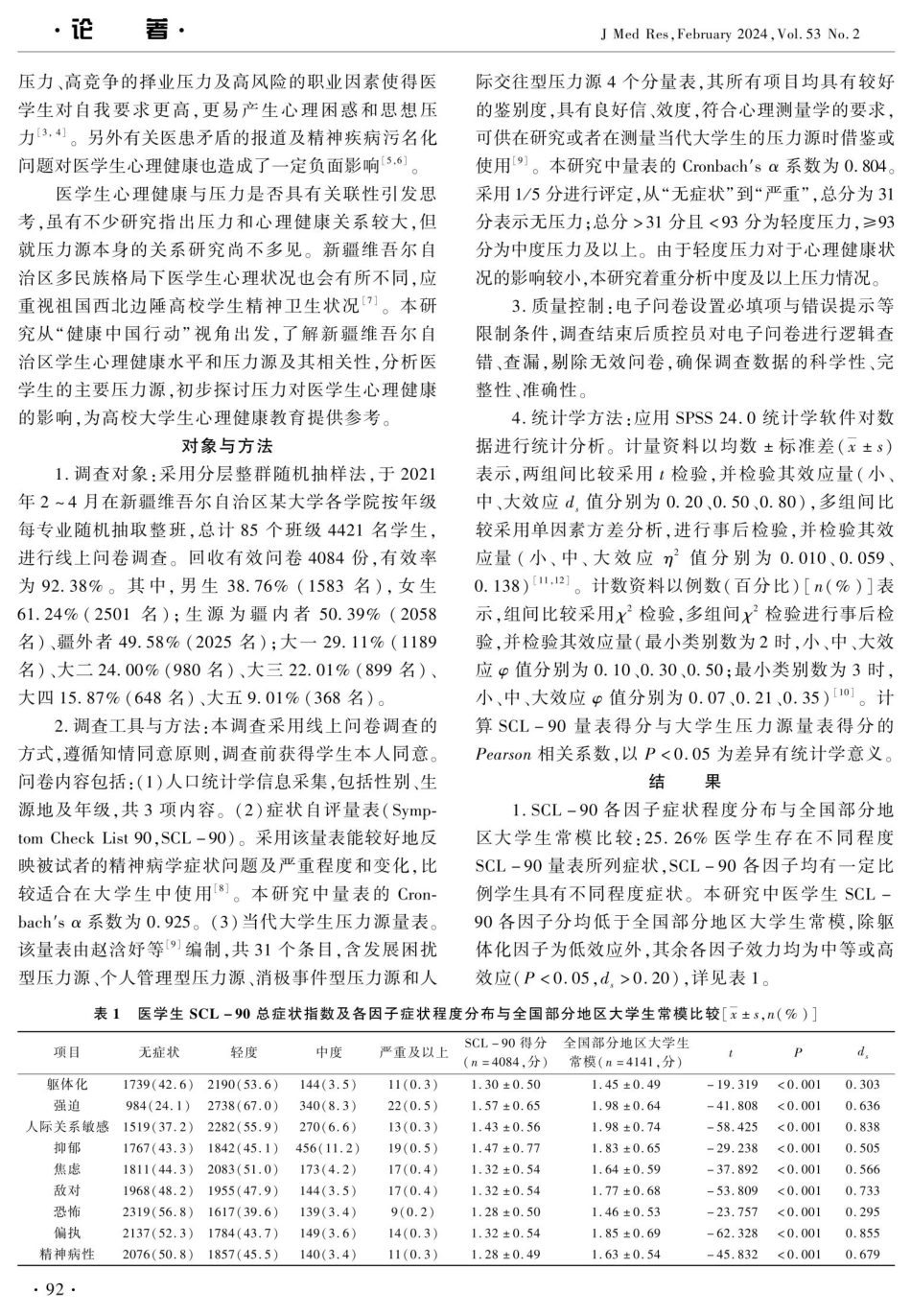 健康中国背景下医学生心理健康与压力源分析.pdf_第2页