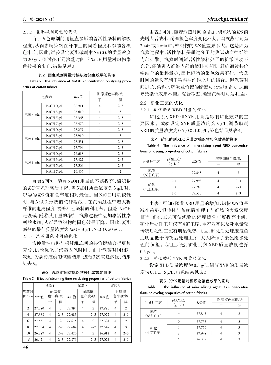 棉织物活性轧染及矿化后处理工艺.pdf_第3页