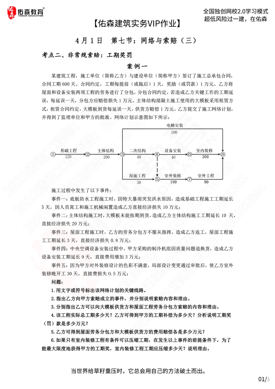 【佑森建筑实务VIP作业】：4月1日.pdf_第1页