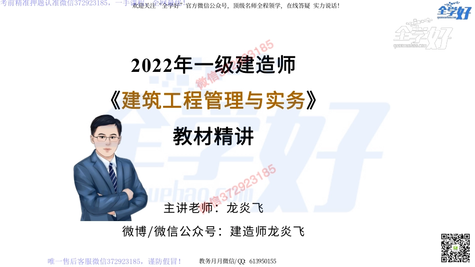2022年一建建筑实务精讲课程--32---1A423000 项目施工质量管理-1.pdf_第1页
