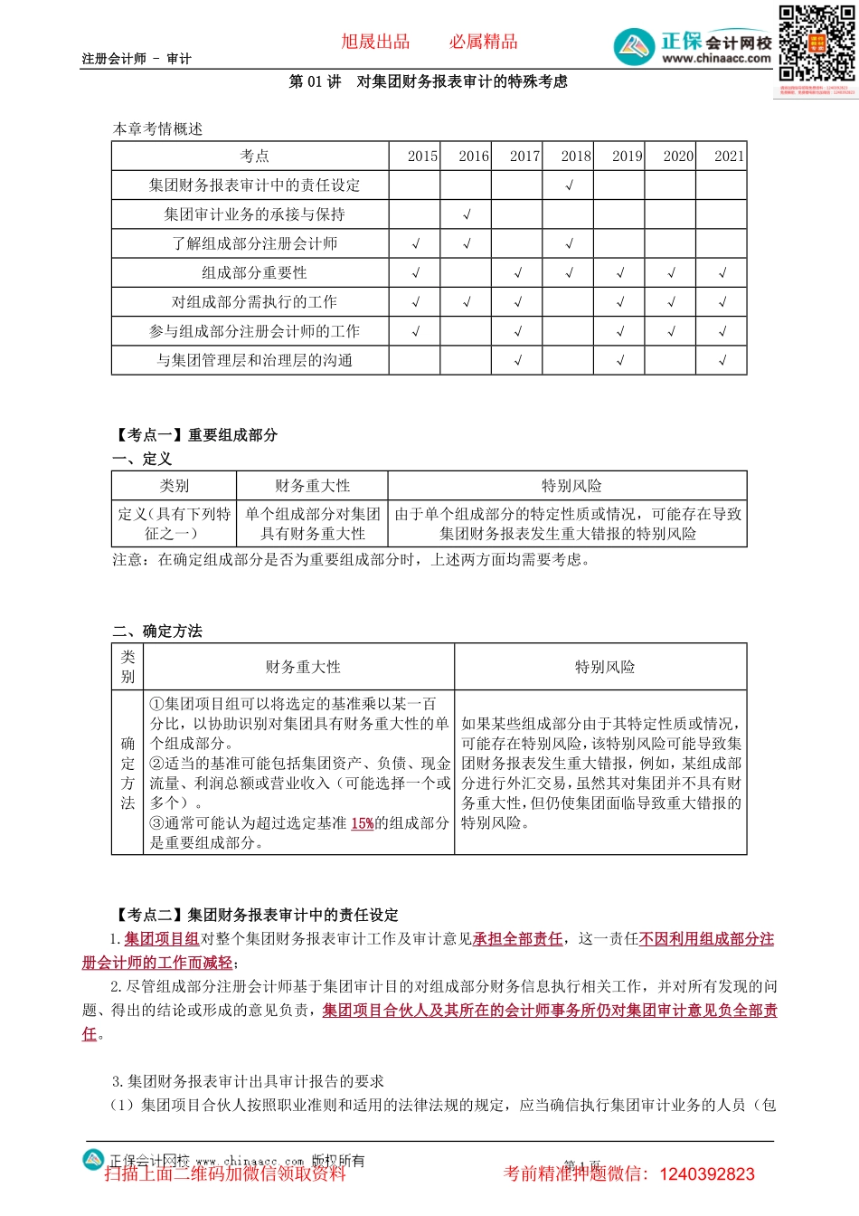 第1601讲　对集团财务报表审计的特殊考虑-_create.pdf_第1页