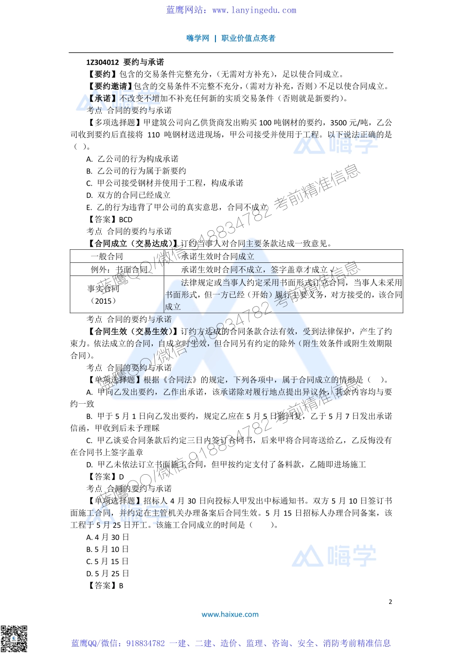 陈印 一级建造师 建设工程法规及相关知识 精讲通关 1Z304000 （1）建设工程施工合同、工期和支付价款的规定.pdf_第2页