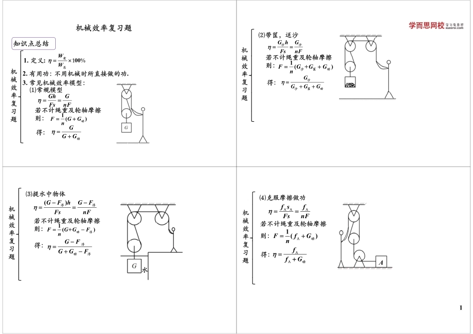 机械效率复习题 .pdf_第1页