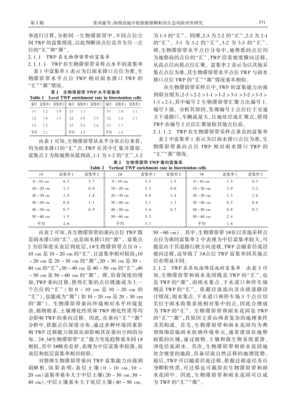 海绵设施中轮胎磨损颗粒的生态风险评价研究.pdf_第3页