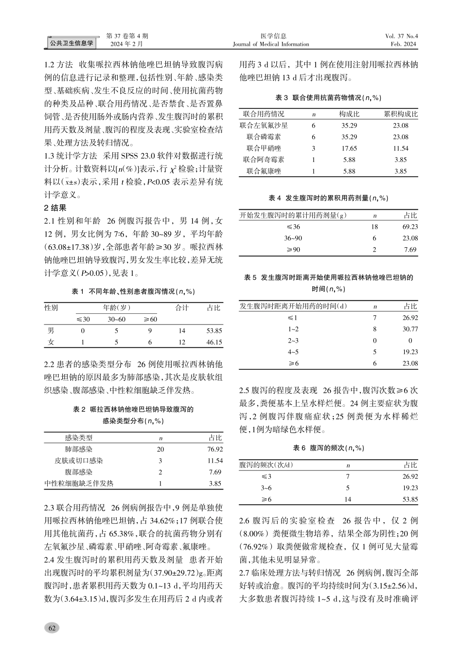 哌拉西林钠他唑巴坦钠相关腹泻的临床特征分析.pdf_第2页