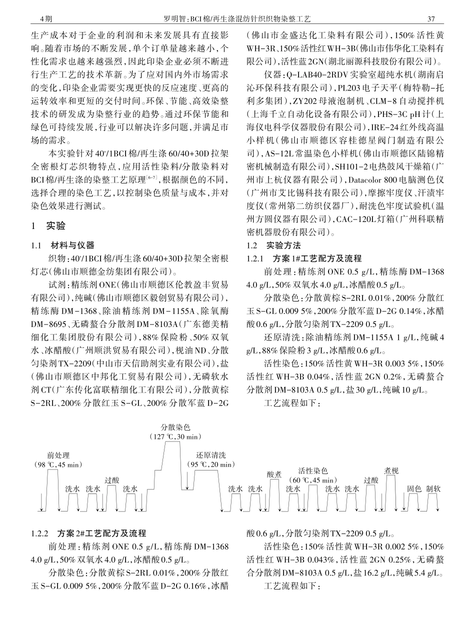 BCI棉_再生涤混纺针织织物染整工艺.pdf_第2页