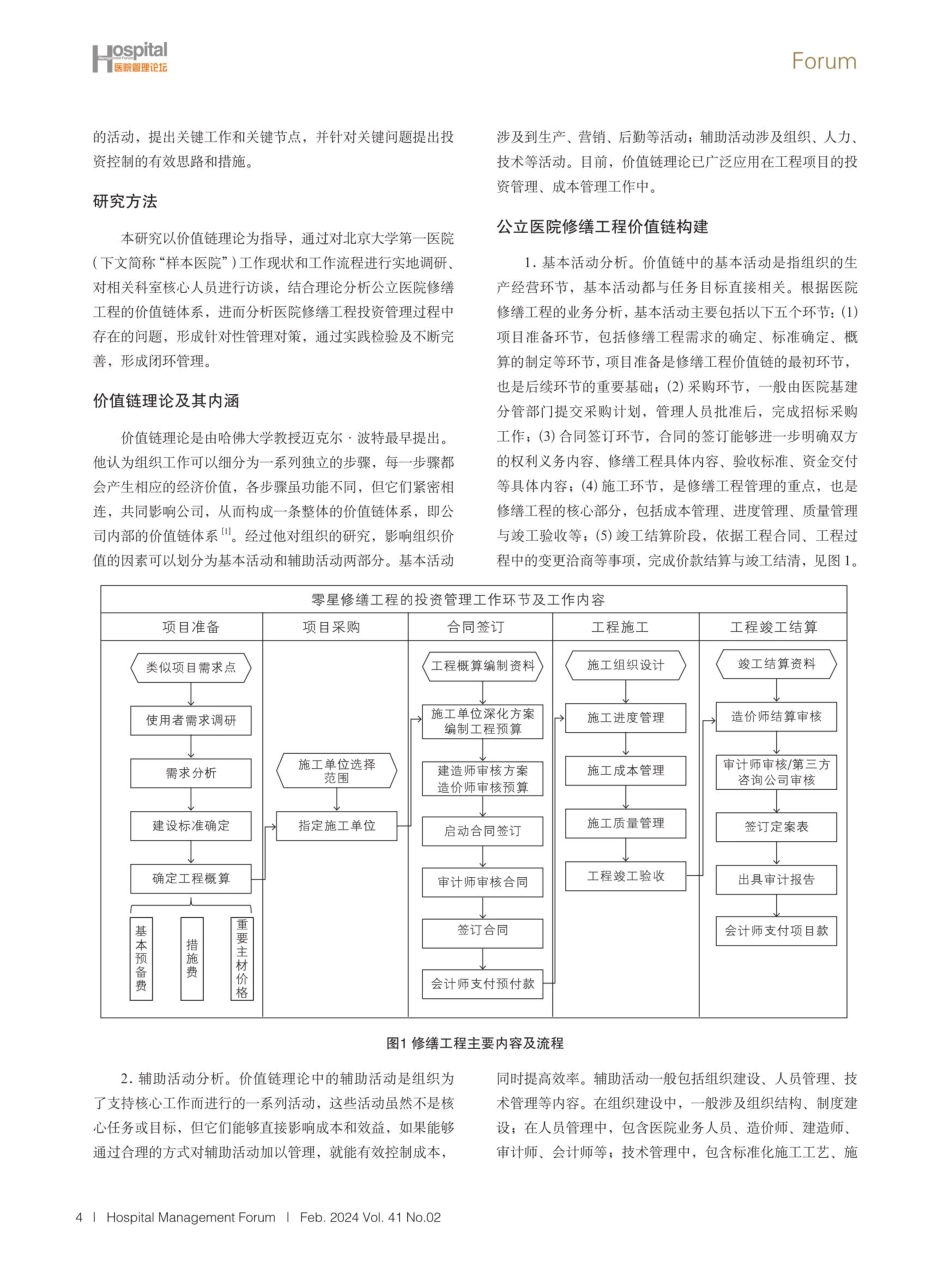 基于价值链理论的公立医院修缮工程投资控制探索与实践.pdf_第2页