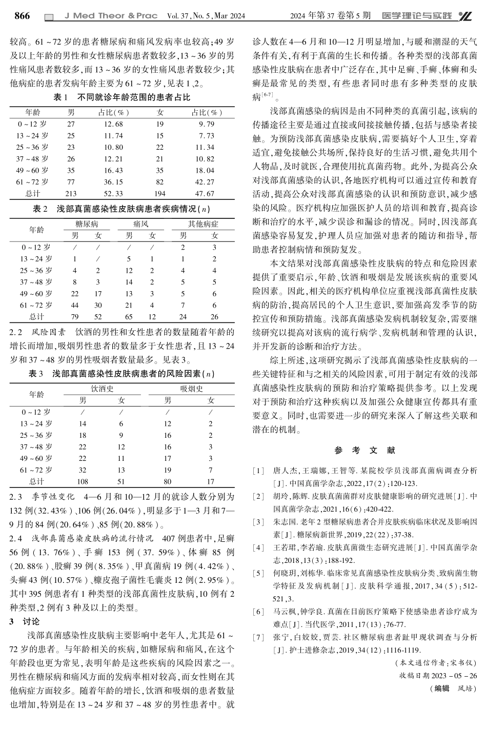2022年深圳市南山区大冲社区卫生服务中心浅部真菌感染性皮肤病的发病率及风险因素分析.pdf_第2页