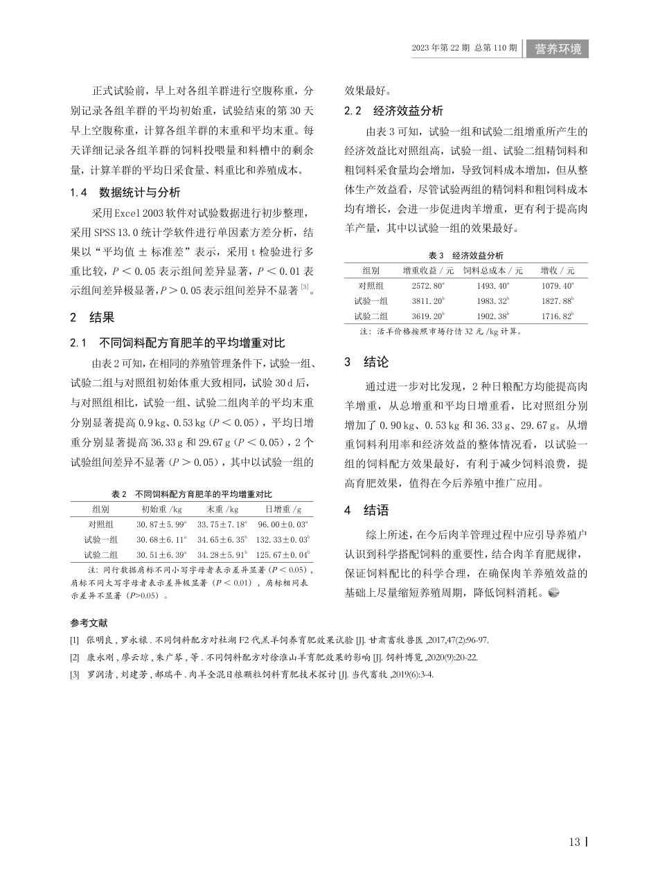 不同饲料配方对肉羊育肥和经济效益的影响.pdf_第2页
