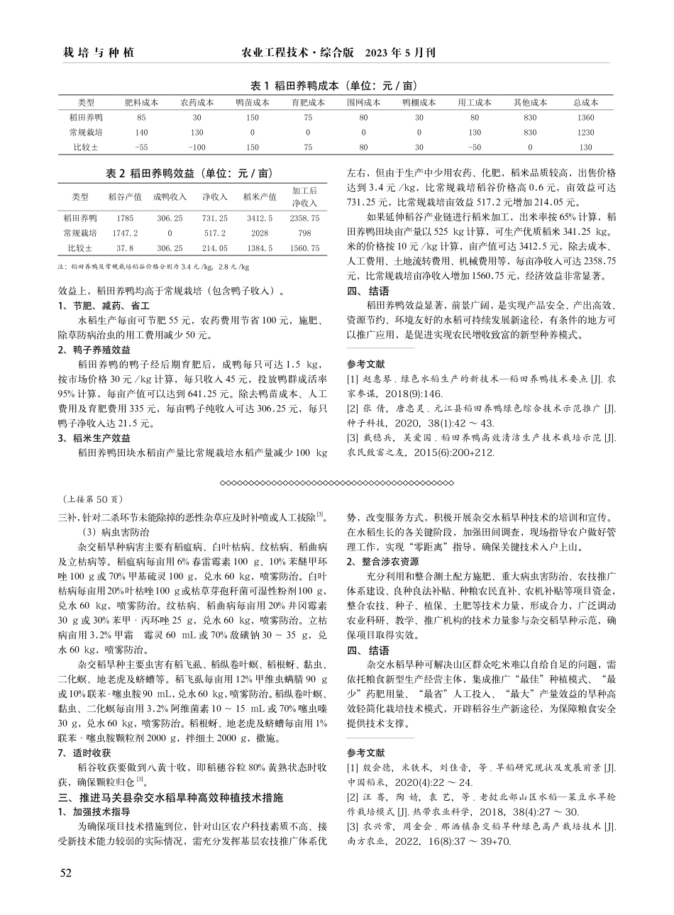 江苏扬中市稻田养鸭技术要点及效益分析.pdf_第2页