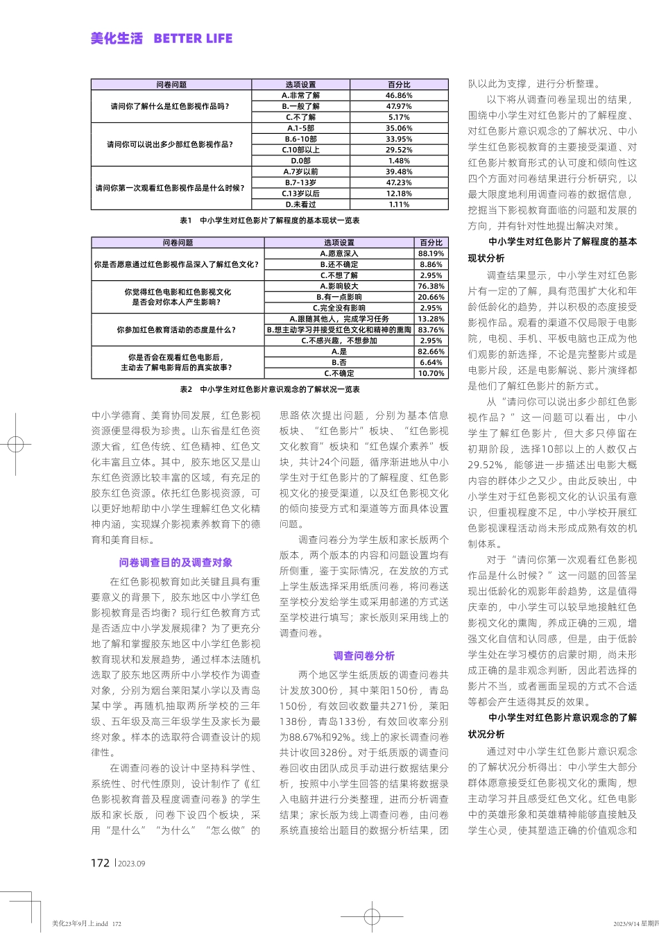 胶东地区红色影视教育的普及现状调查——以胶东地区两所中小学为调查对象.pdf_第2页