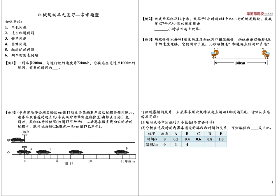机械运动单元复习—常....pdf_第1页