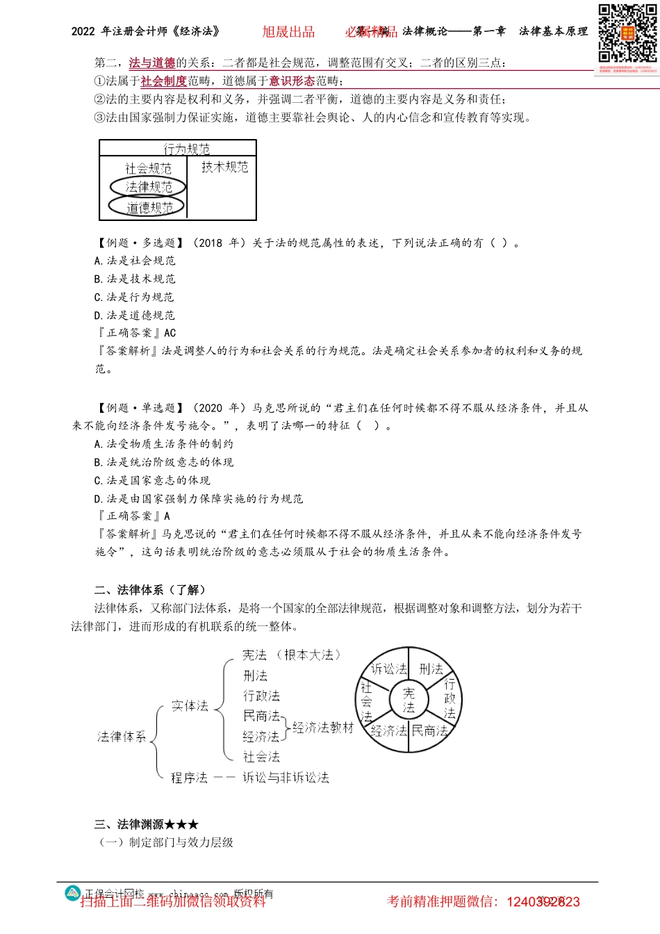 讲义_经济法_基础精讲_王妍荔_第一编　法律概论——第一章　法律基本原理_create.pdf_第2页