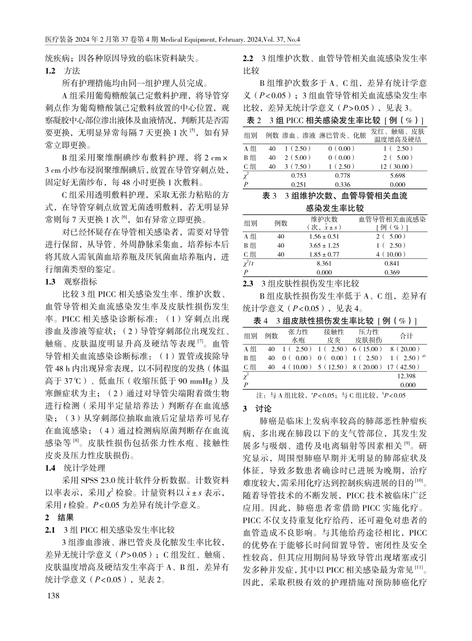 抗菌敷料在预防肺癌化疗致骨髓抑制患者PICC相关感染中的应用效果.pdf_第2页