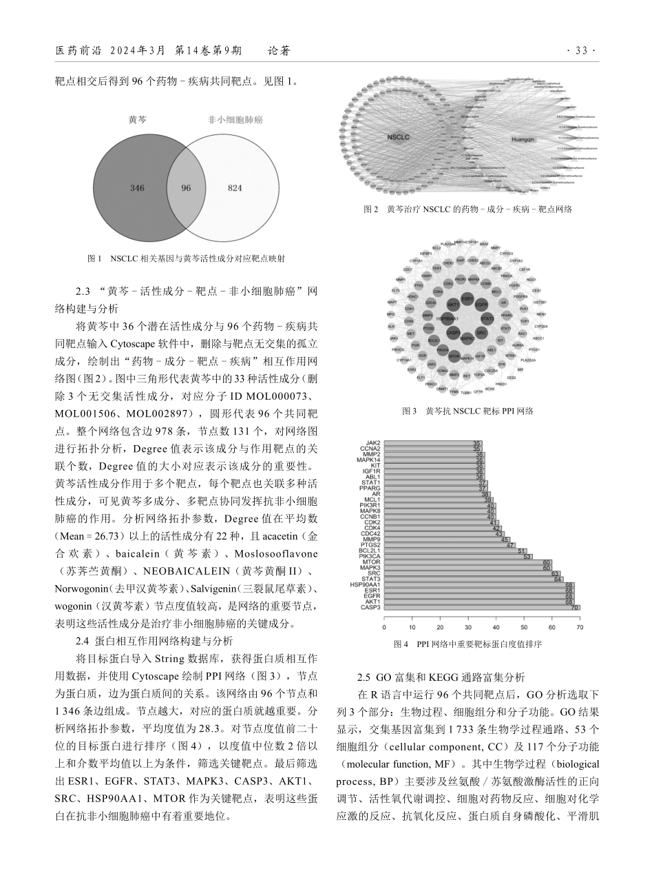 基于网络药理学的黄芩治疗非小细胞肺癌的分子机制研究.pdf_第3页
